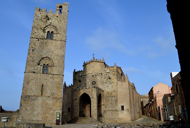 A large stone church with a tall tower.